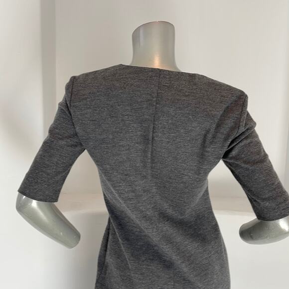 Diane Von Furstenberg Split Neck Aurora Wool Blend Dress Gray Size 8 BNWOT - Picture 9 of 16